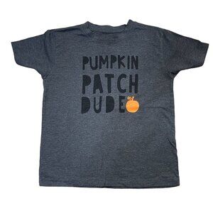 Unique Baby Graphic T-Shirt Pumpkin Patch Dude Grey Size 6 Fall Halloween